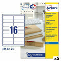 Etiquettes pour Imprimante Avery J8562 25 Volets 99,1 x 33,9 mm Transparent (5 Unités)