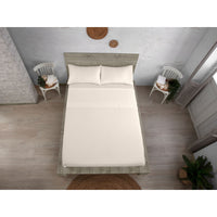 Jeu de draps Alexandra House Living QUTUN Naturel Lit king size 4 Pièces