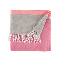 Foulard multi-usages Rayures 160 x 200 cm Rose (12 Unités)