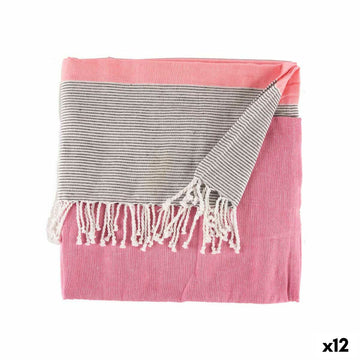 Foulard multi-usages Rayures 160 x 200 cm Rose (12 Unités)