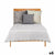 Couette réversible 240 x 260 cm Blanc Gris (6 Unités)