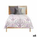 Couette réversible 240 x 260 cm Blanc Violet (6 Unités)