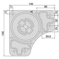 Pieds Table Réglable Acier (710-730 mm) (Refurbished B)