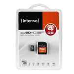 Carte Mémoire Micro SD avec Adaptateur INTENSO 3413450 4 GB Cours 10