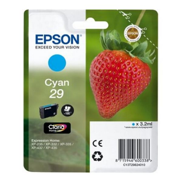 Cartouche d'encre originale Epson C13T298240 Cyan