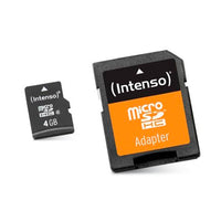 Carte Mémoire Micro SD avec Adaptateur INTENSO 3413450 4 GB Cours 10