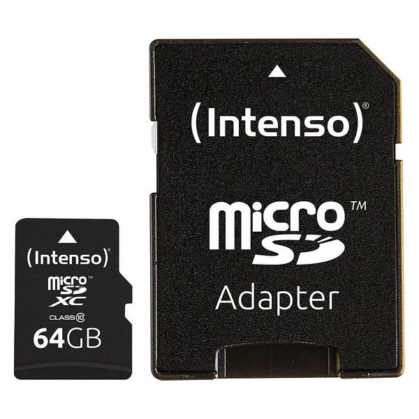 Carte Mémoire Micro SD avec Adaptateur INTENSO 3413490 64 GB Cours 10