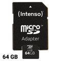 Carte Mémoire Micro SD avec Adaptateur INTENSO 3413490 64 GB Cours 10