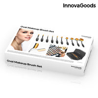 Ensemble de Brosses de Maquillage Professionnel Ovales InnovaGoods (11 Pièces)